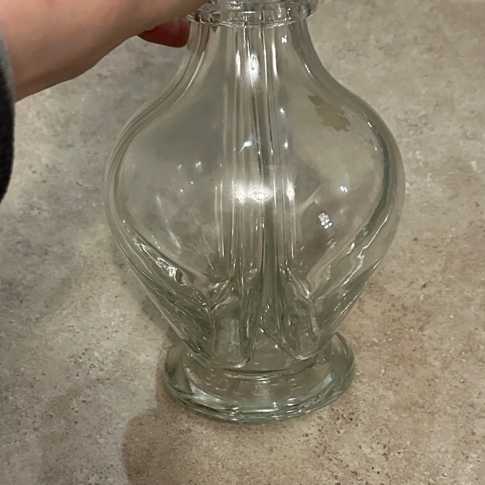 VINTAGE French 4 Compartment Decanter, Clear Glass Decanter, 4 Pour Spouts